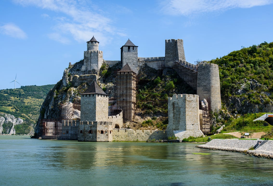 Golubac fortress on Danube river in Serbia